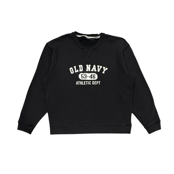 ★ Vintage Old Navy Big Printed Spellout Logo Crewneck Sweatshirt ★ - Picture 1 of 7